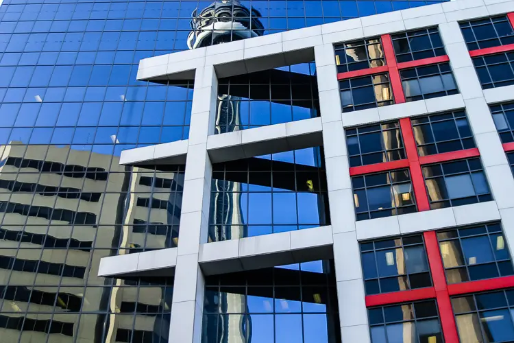 CBC Building CN Tower Reflection